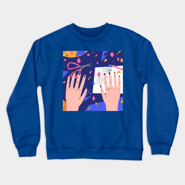 Craftsy hands Crewneck Sweatshirt by Sofi Naydenova